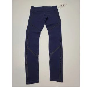 Alo Yoga Talia Yoga Leggings Rich Navy Black Glossy Size M Womens NEW